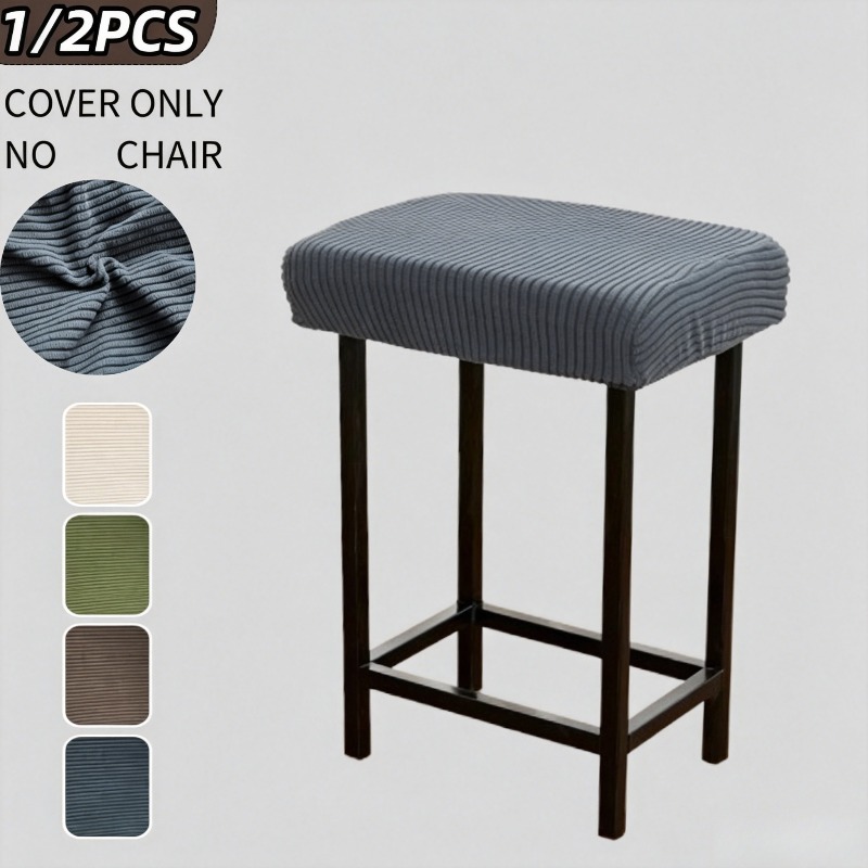 Home Bar Lounge - 1/2pcs Bar Stool Cover Elastic Washable