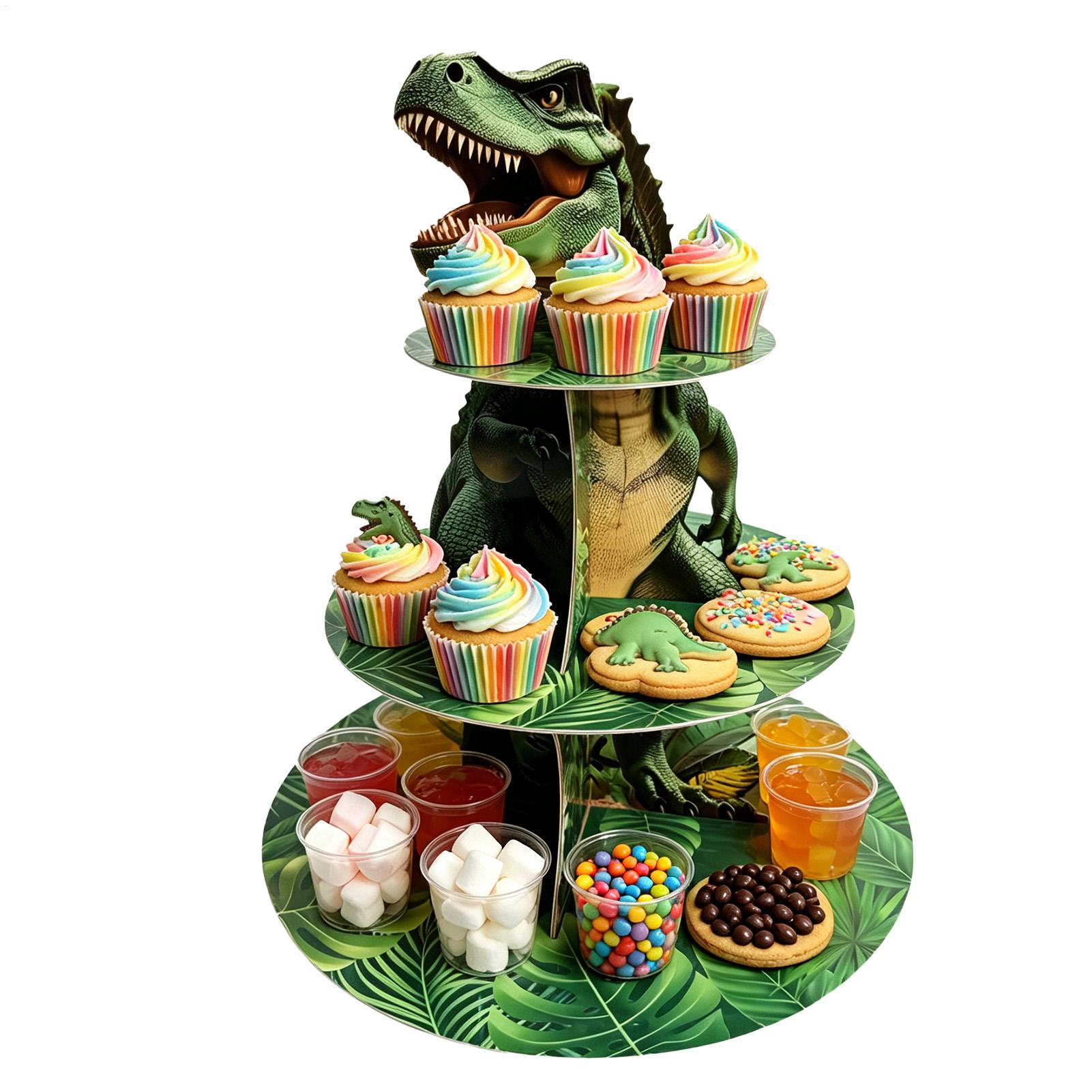 Cupcake Stand 3 Tiers Dinosaur - Home Bar Shelf review and price