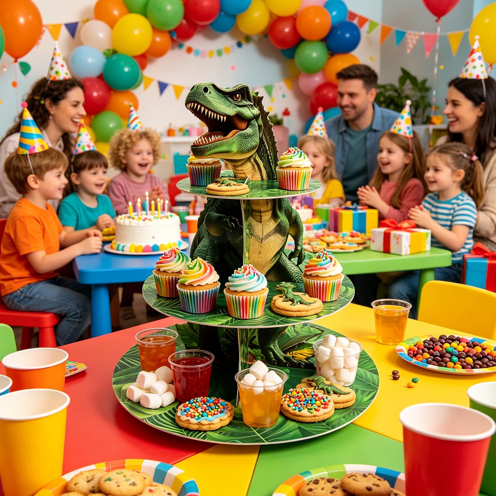 Cupcake Stand 3 Tiers Dinosaur - Home Bar Shelf review and price