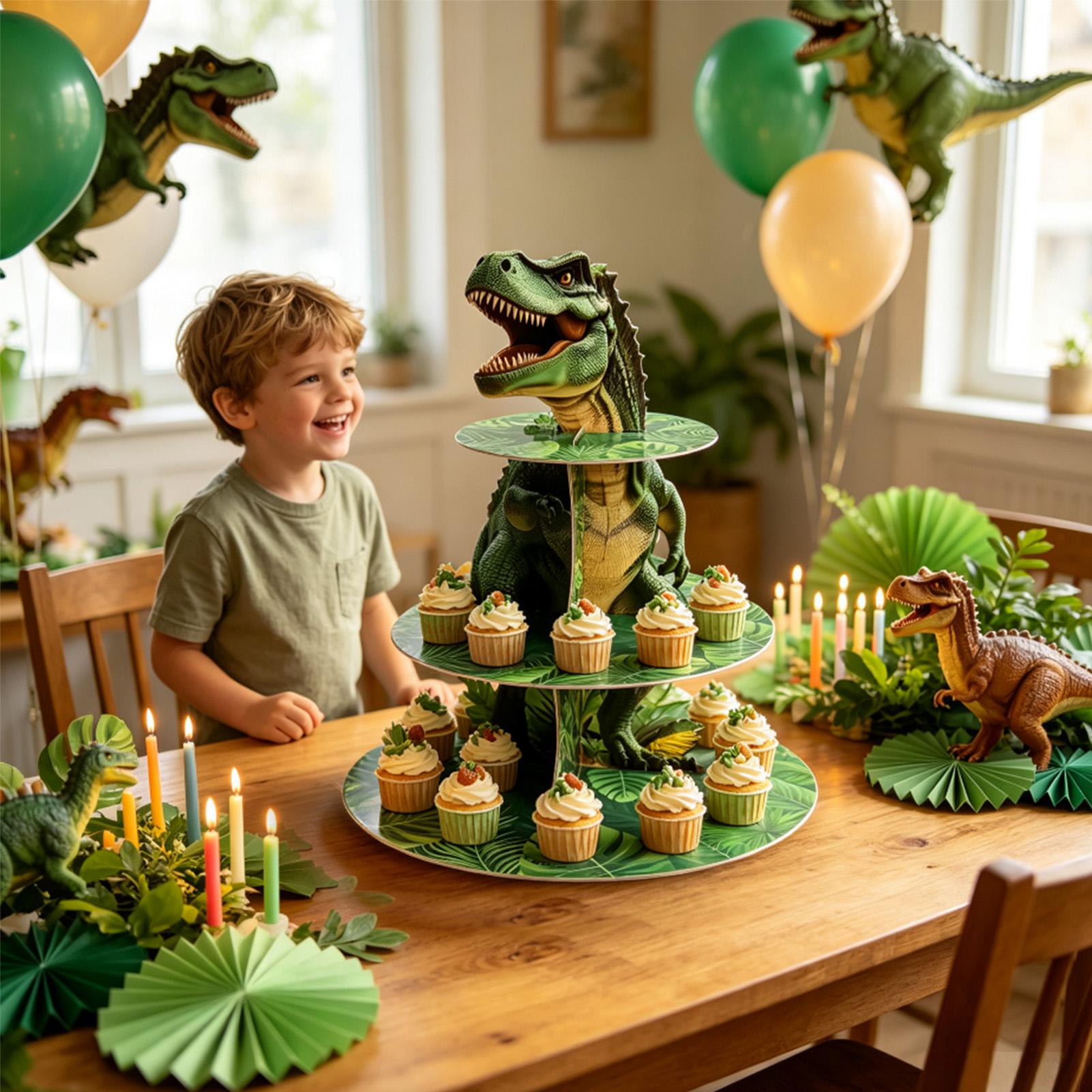 Cupcake Stand 3 Tiers Dinosaur - Home Bar Shelf review and price
