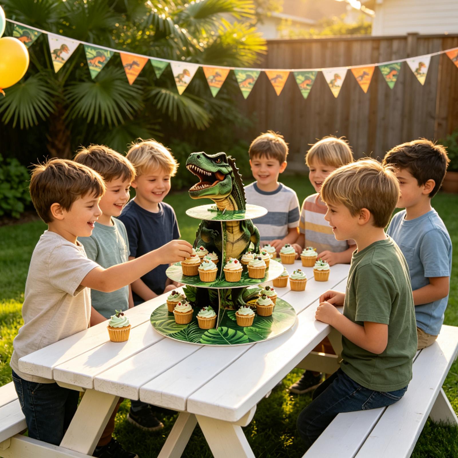 Cupcake Stand 3 Tiers Dinosaur - Home Bar Shelf review and price