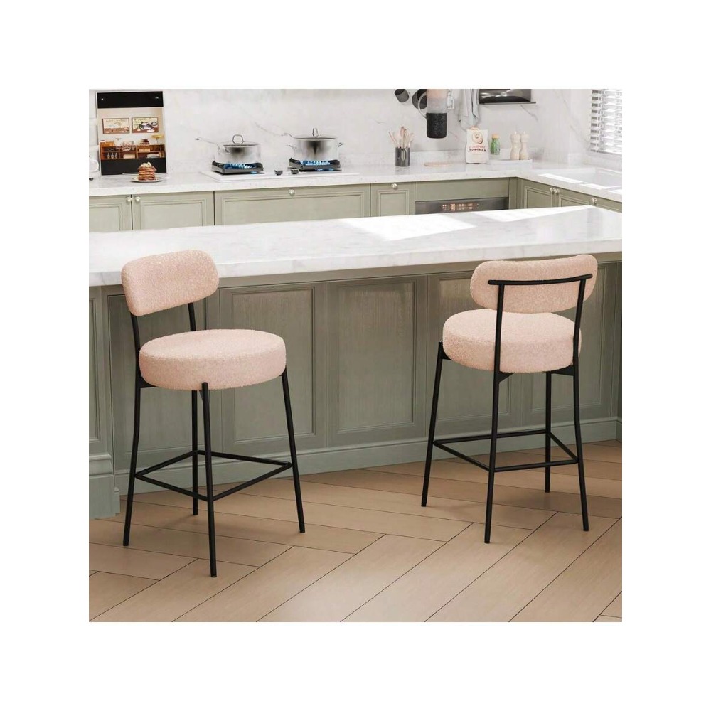 Beige Bar Stools Set of 2, 27. - Home Bar Stools review and price