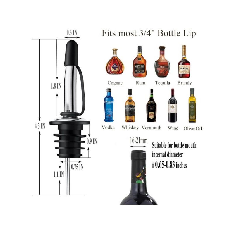 Liquor Pour Spout for Bottles, - Speed Pourer Cap review and price