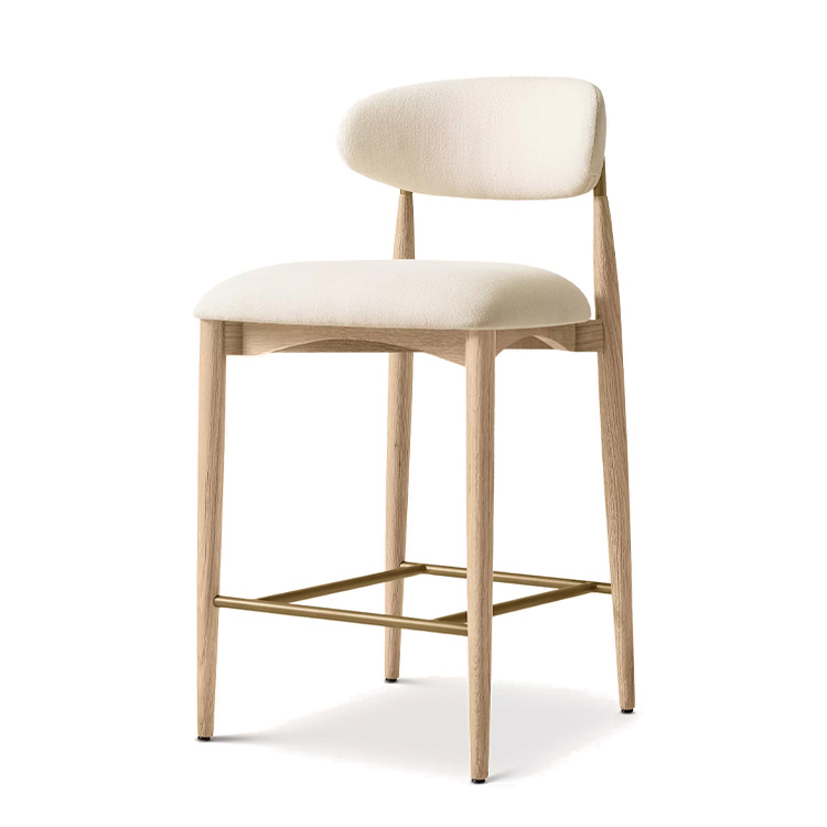 New Style Nordic Fabric Wood C - Home Bar Stools review and price