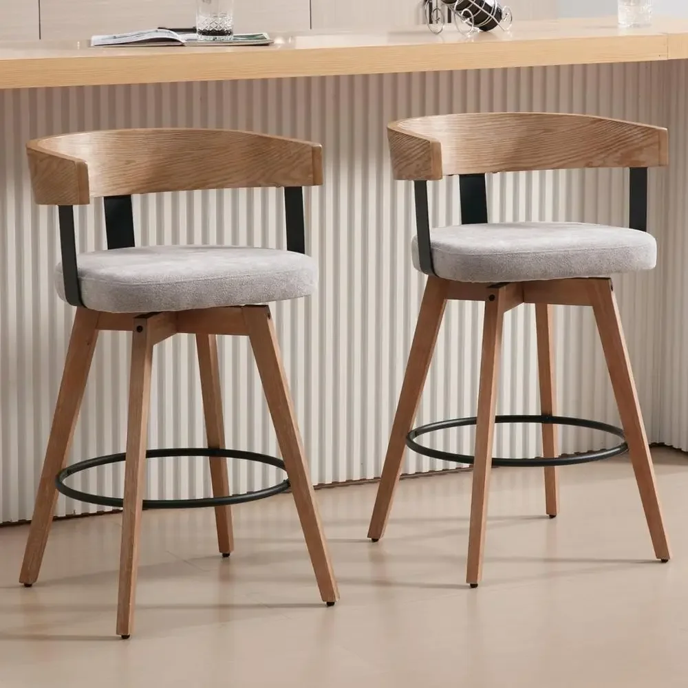 Set of 2, 26 Grey Linen-Uphols - Home Bar Stools review and price
