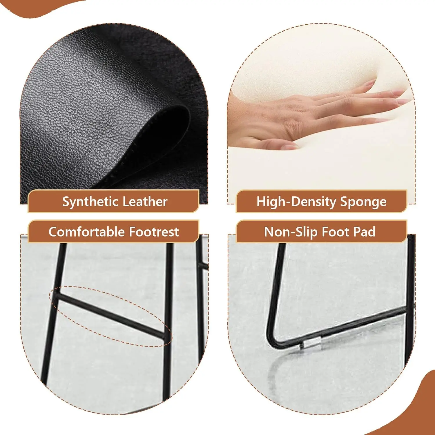 Bar Stools Industrial PU Leath - Home Bar Stools review and price