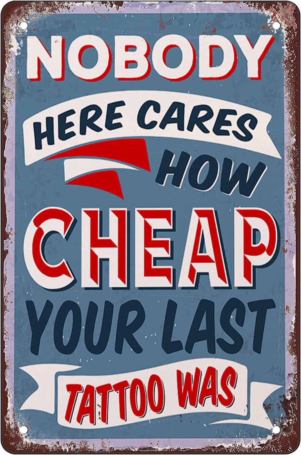 Tin Sign For Tattoo Retro Meta - Home Bar And Restaurant review and price