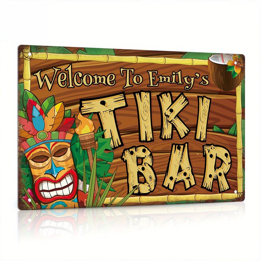 Custom  Decor Tiki Bar Sign, P - Home Bar And Restaurant review and price