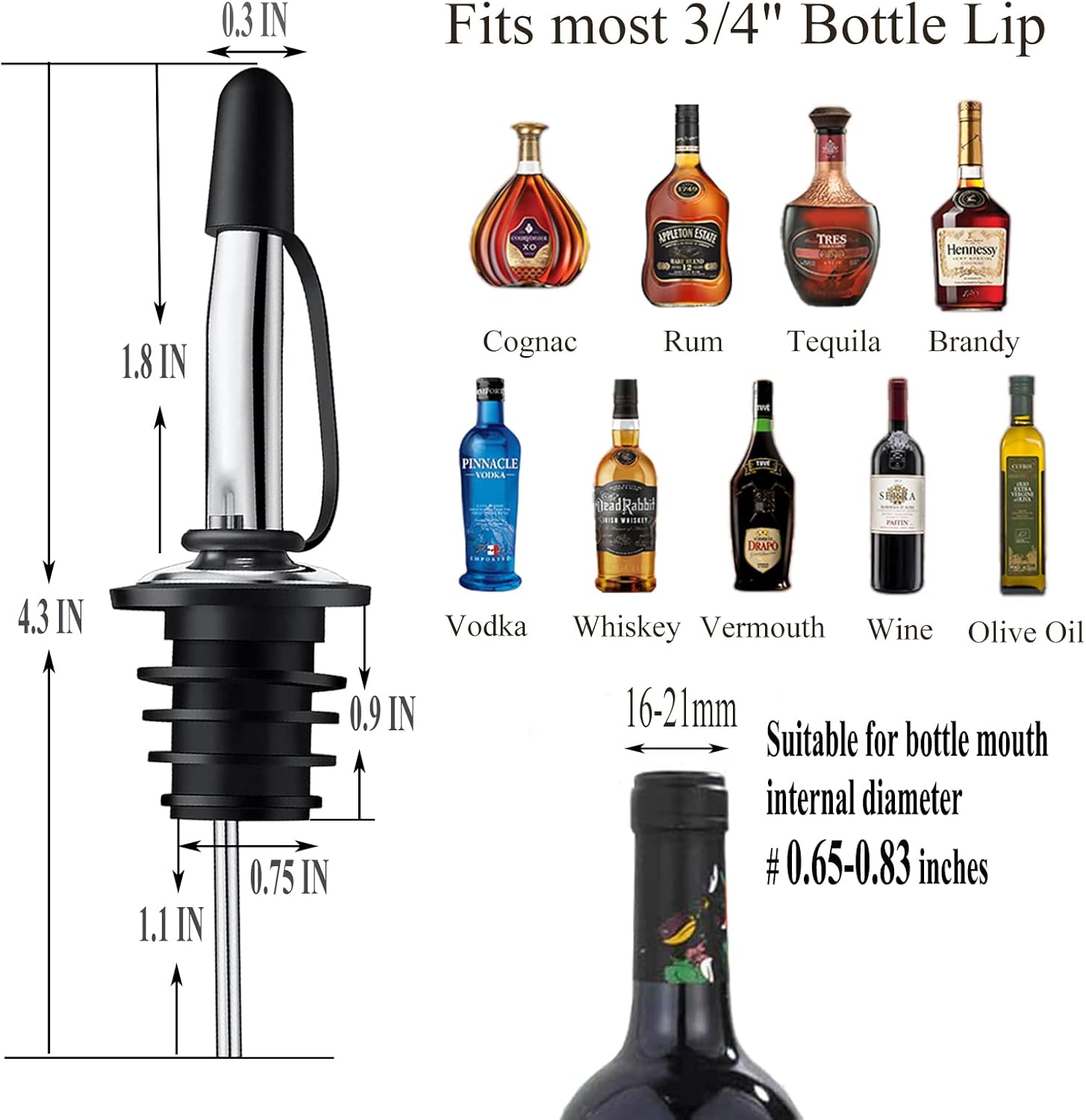 12 Pack Liquor Pour Spout With - Speed Pourer Cap review and price