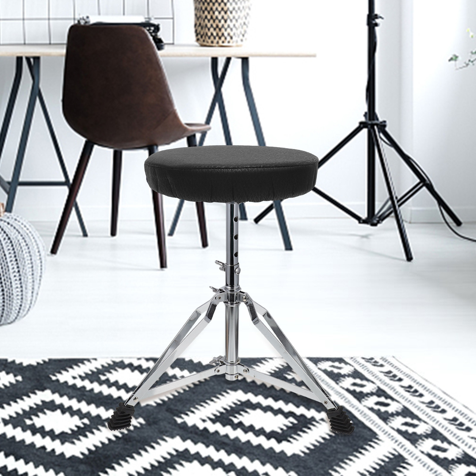 Round Stool Cover Black Elasti - Home Bar Stools review and price